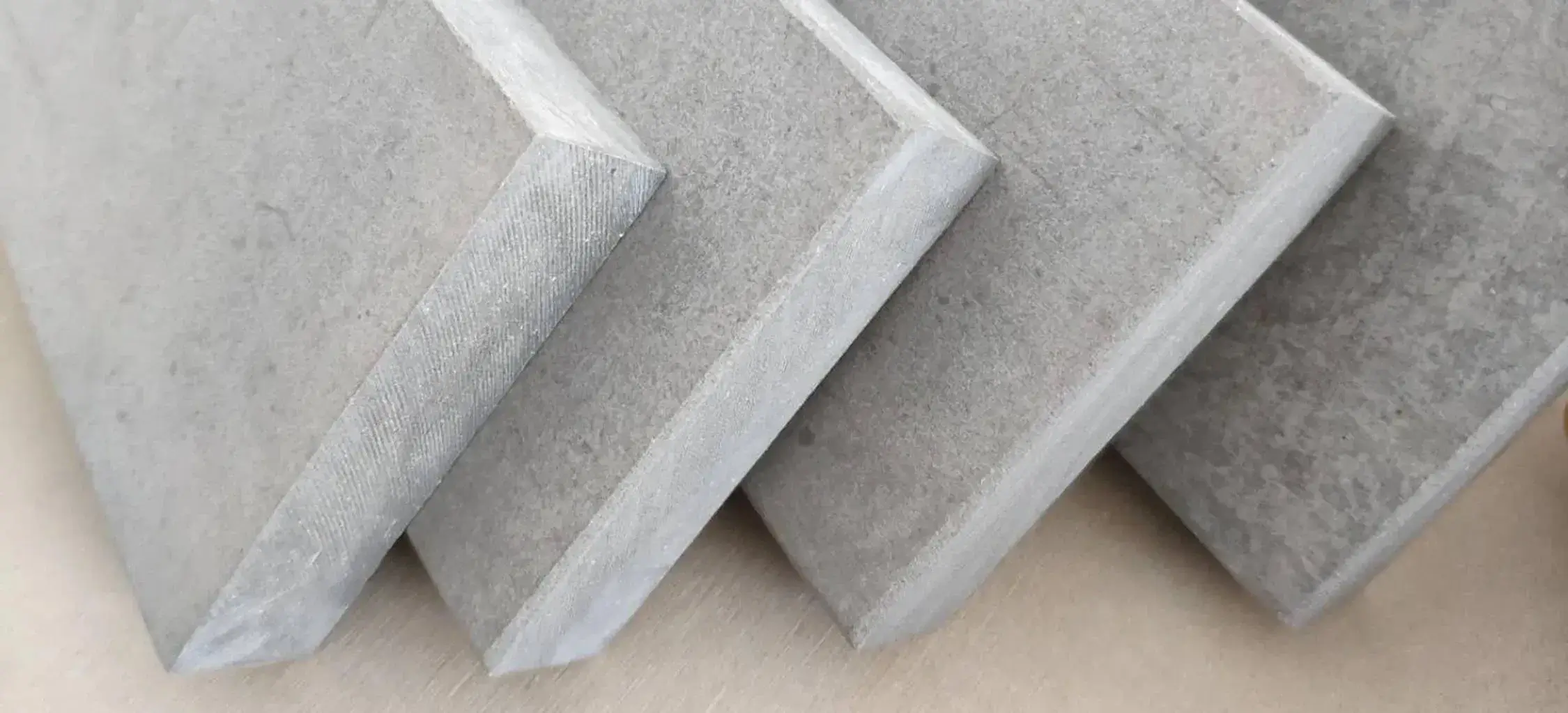 A sheet of cement board for tile backing